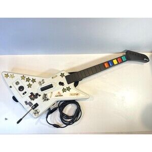 Xbox 360 Guitar Hero Gibson Xplorer RedOctane 95055 w/ USB Breakaway - TESTED